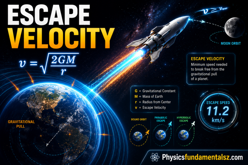 Escape Velocity: v = √(2GM/r) Formula, Derivation & Worked Examples