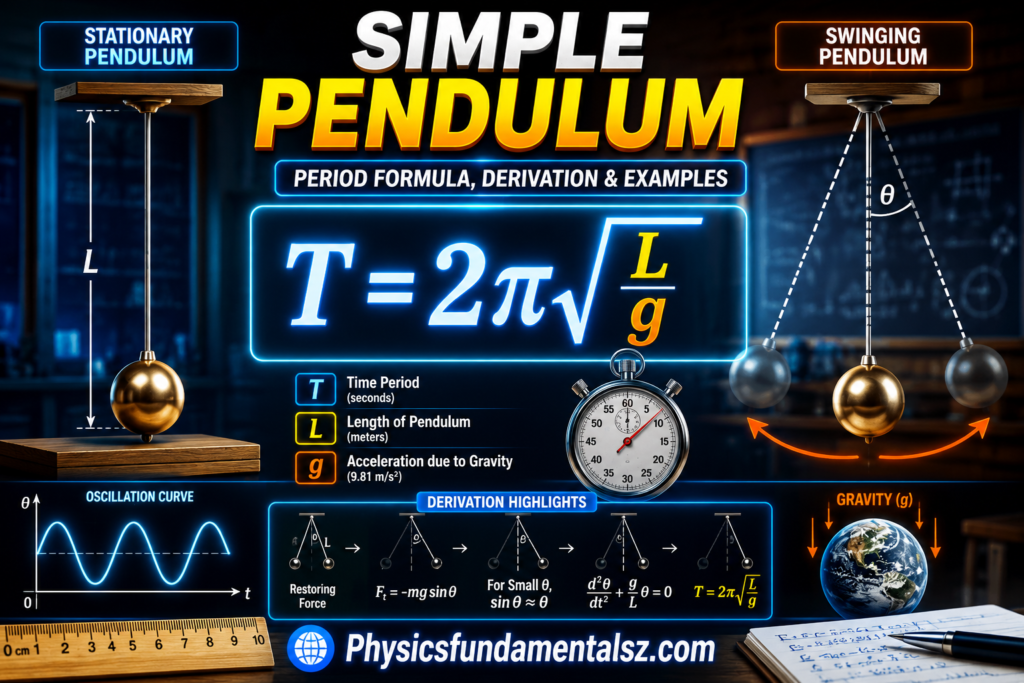 Simple Pendulum: Definition, Formula, Time Period, and Derivation