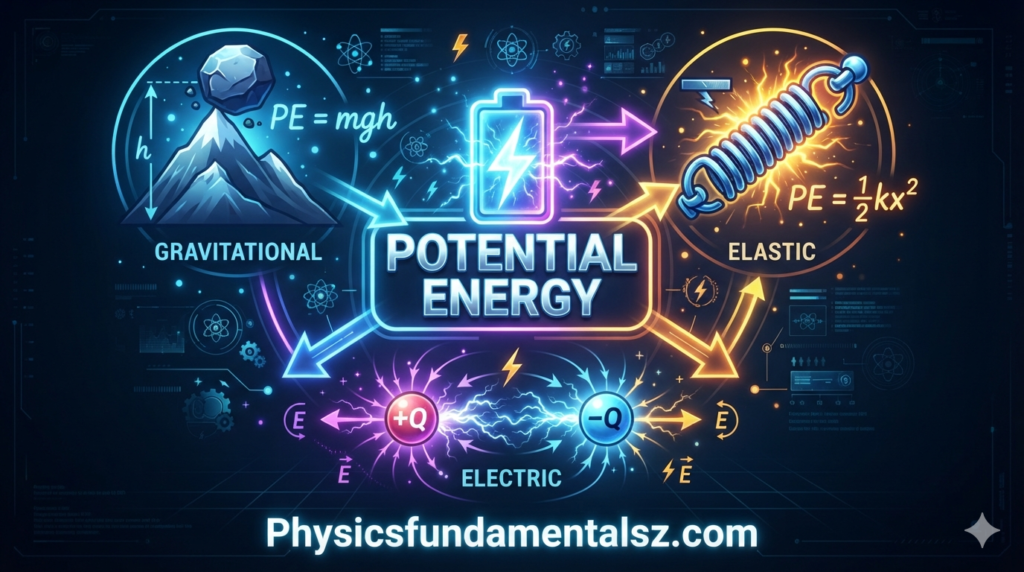 Potential Energy: Gravitational, Elastic & Electric Forms Explained
