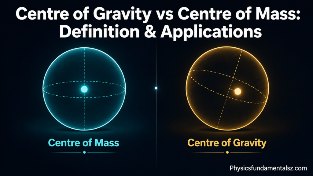 Centre of Gravity vs Centre of Mass: Definition & Applications