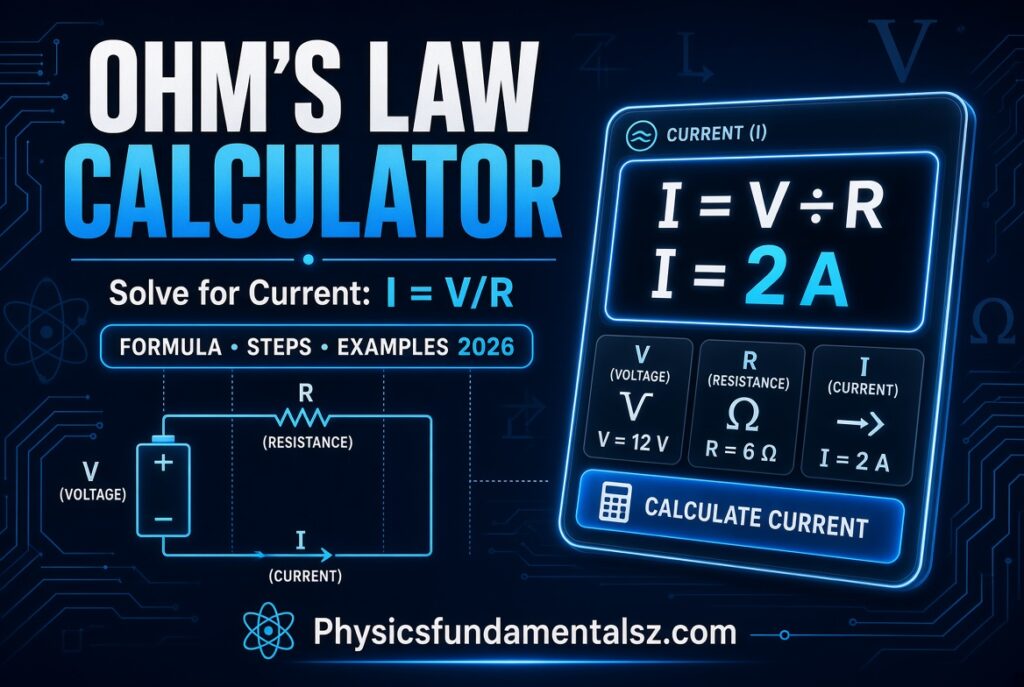 Ohm's Law Calculator Solve for Current: Formula, Steps & Examples 2026