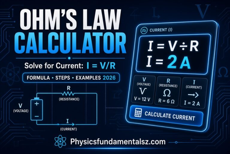 Ohm's Law Calculator Solve for Current: Formula, Steps & Examples 2026