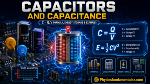 Capacitors and Capacitance: C = Q/V Formula, Energy Storage & Examples