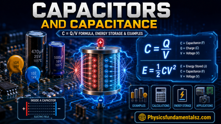 Capacitors and Capacitance: C = Q/V Formula, Energy Storage & Examples