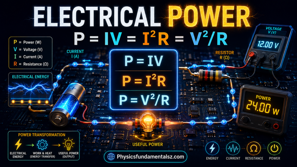 Power in Electrical Circuits: P = IV = I²R = V²/R Explained
