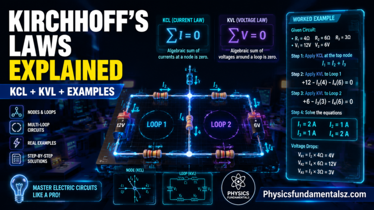 Electric Circuits & Kirchhoff's Laws: KCL, KVL & Worked Examples