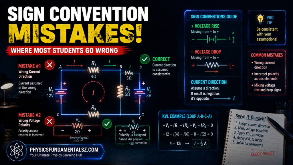 Electric Circuits & Kirchhoff's Laws: KCL, KVL & Worked Examples