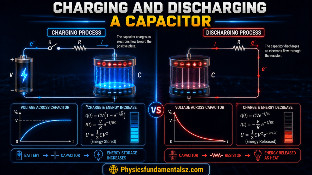 Capacitors and Capacitance: C = Q/V Formula, Energy Storage & Examples