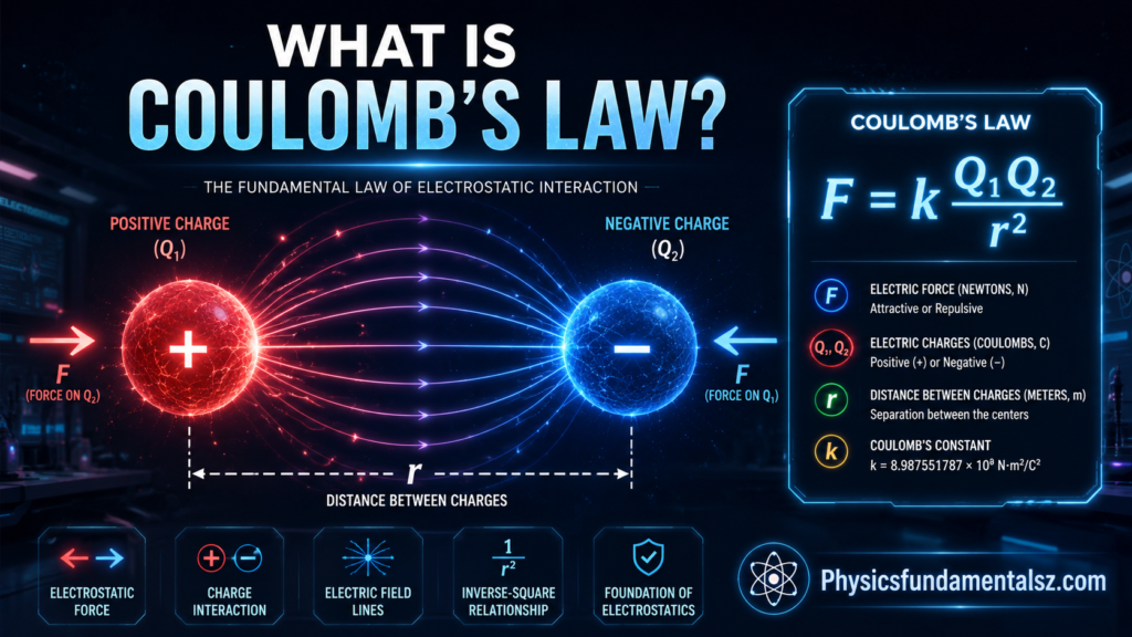 Coulomb's Law Calculations: F = kQ1Q2/r² Formula & Examples
