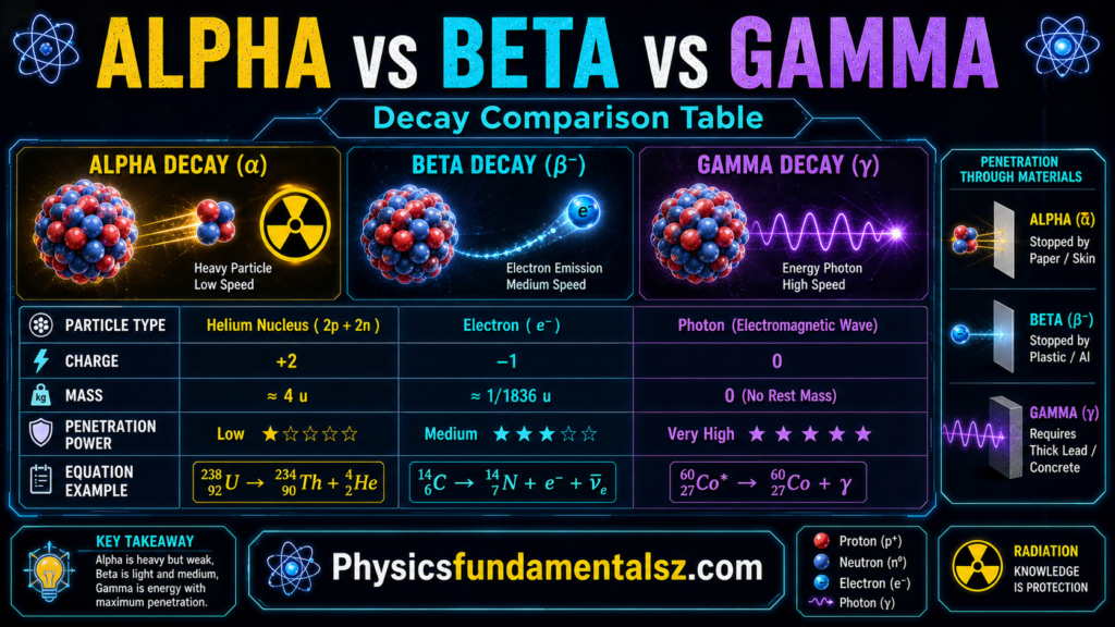Nuclear Decay Equations: Alpha, Beta & Gamma Decay Explained