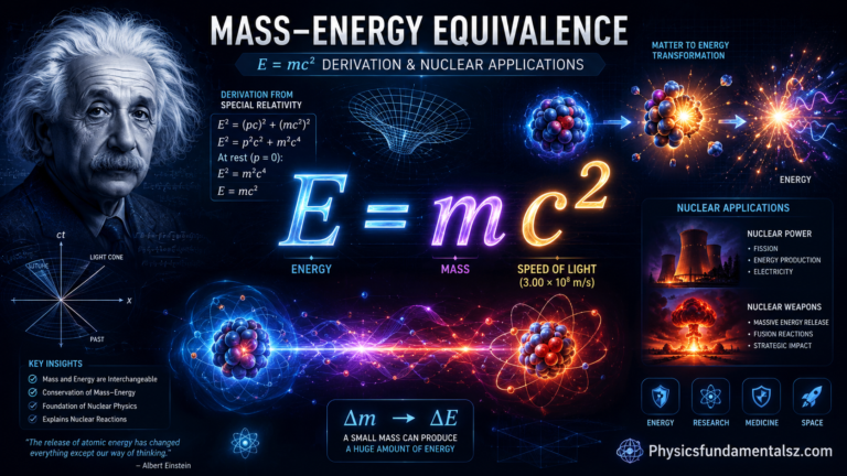 Mass-Energy Equivalence: E = mc² Derivation & Nuclear Applications