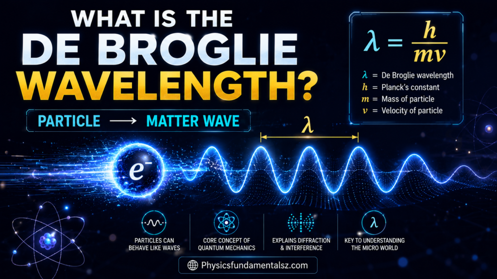 De Broglie Wavelength: λ = h/mv Formula, Derivation & Examples