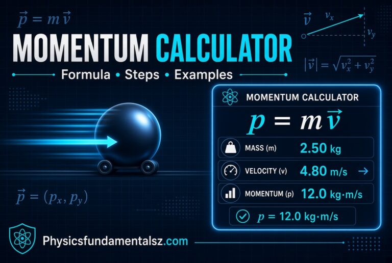 Momentum Calculator Physics: Formula, Steps & Worked Examples