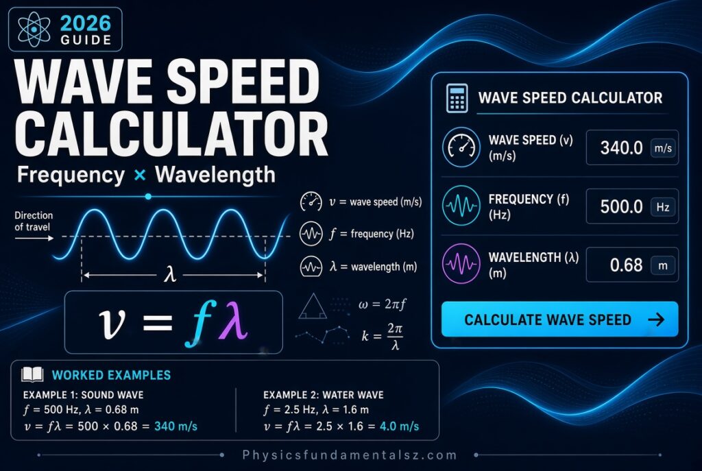 Wave Speed Calculator Frequency Wavelength: Formula, Steps & Worked Examples 2026