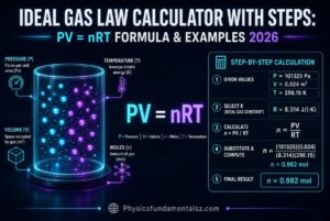 Ideal Gas Law Calculator With Steps: PV = nRT Formula & Examples 2026