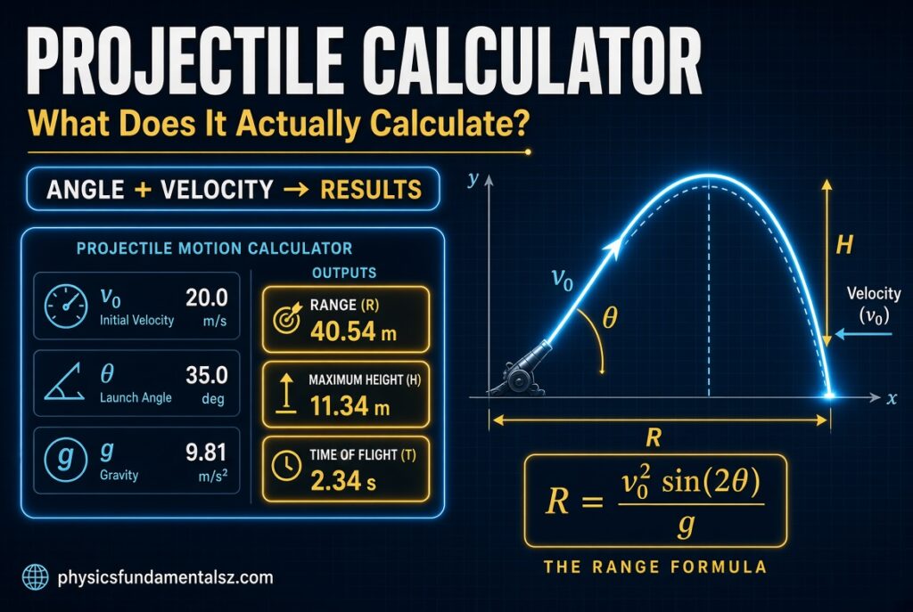 Projectile Motion Calculator With Angle: Formulas & Worked Examples 2026