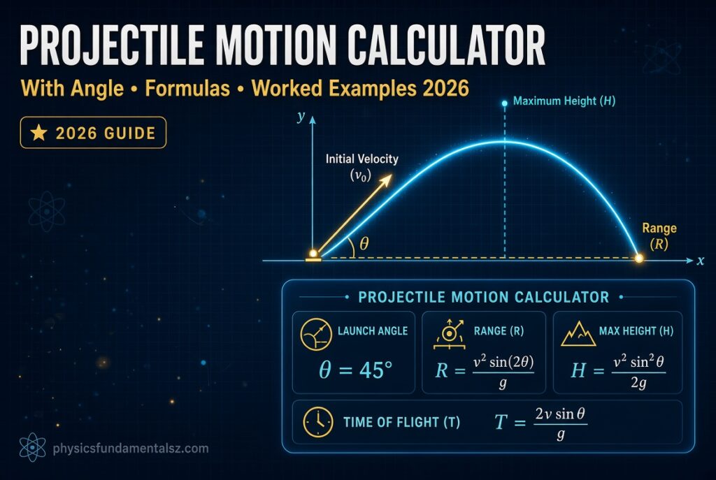 Projectile Motion Calculator With Angle: Formulas & Worked Examples 2026