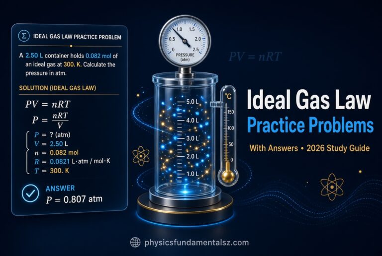 Ideal Gas Law Practice Problems With Answers (2026 Study Guide)
