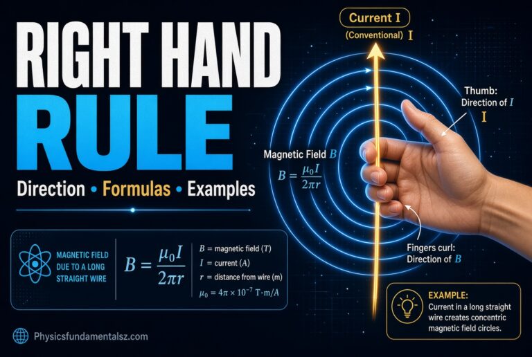 Right Hand Rule for Magnetic Field Explained (Direction, Formulas & Examples)