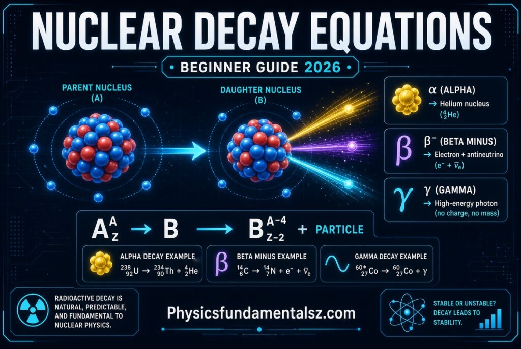 Nuclear Decay Equations Explained Simply (2026 Beginner Guide)