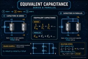 How to Find Equivalent Capacitance in Series and Parallel: Formulas, Steps, and Solved Examples 2026