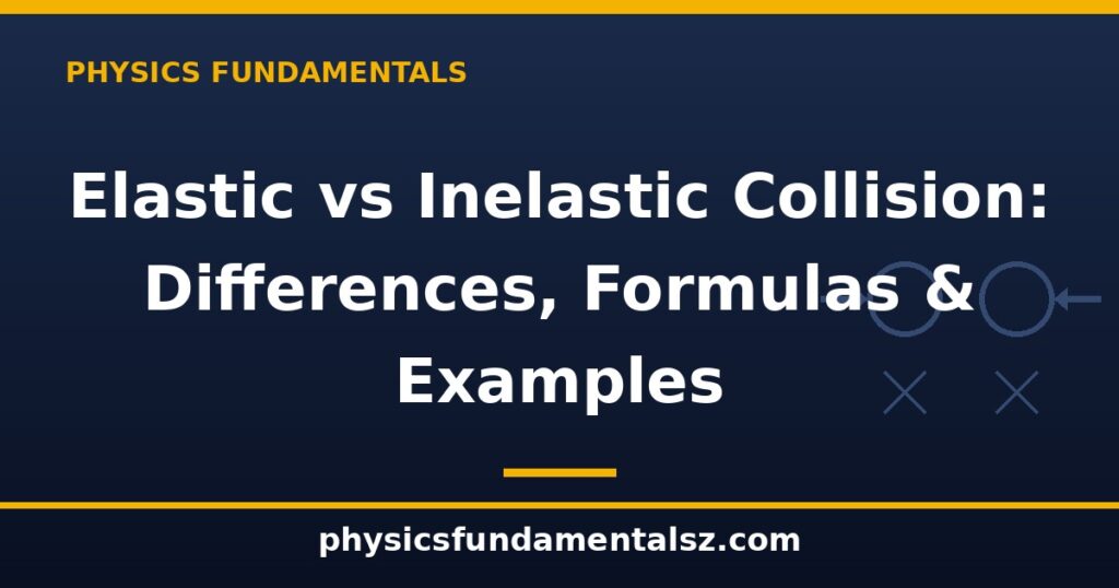 Elastic vs inelastic collision differences formulas and worked examples