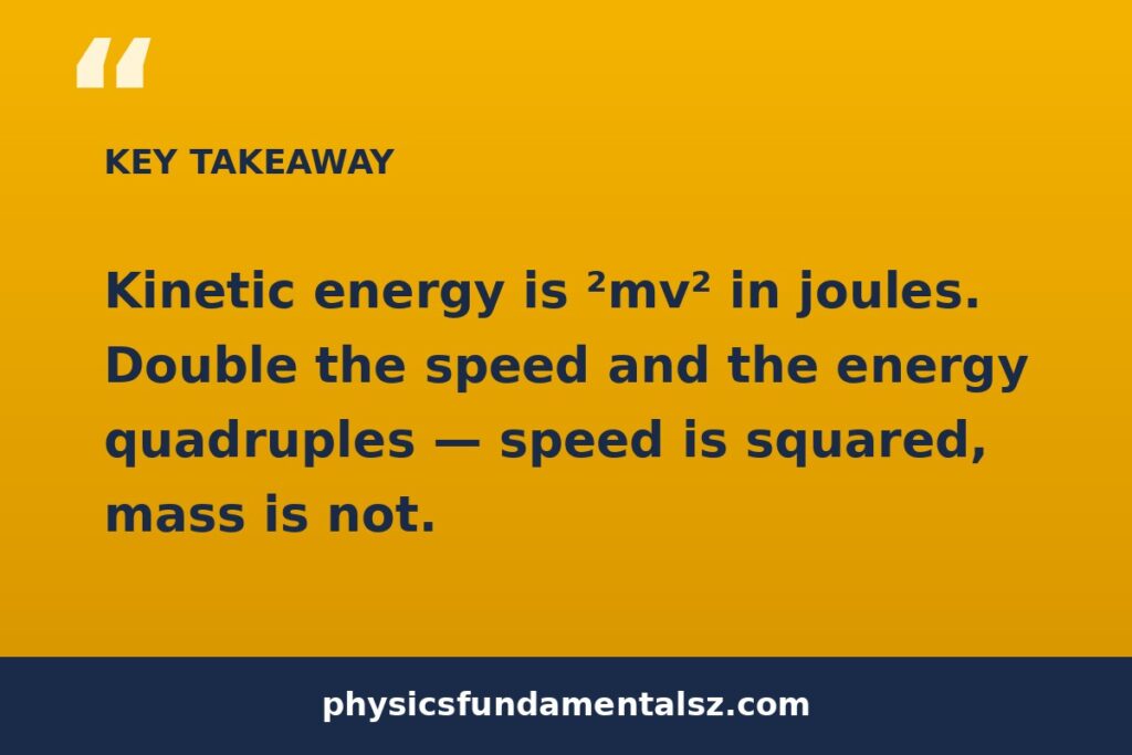 Kinetic energy tip — common kinetic energy mistakes to avoid, KE = ½mv²