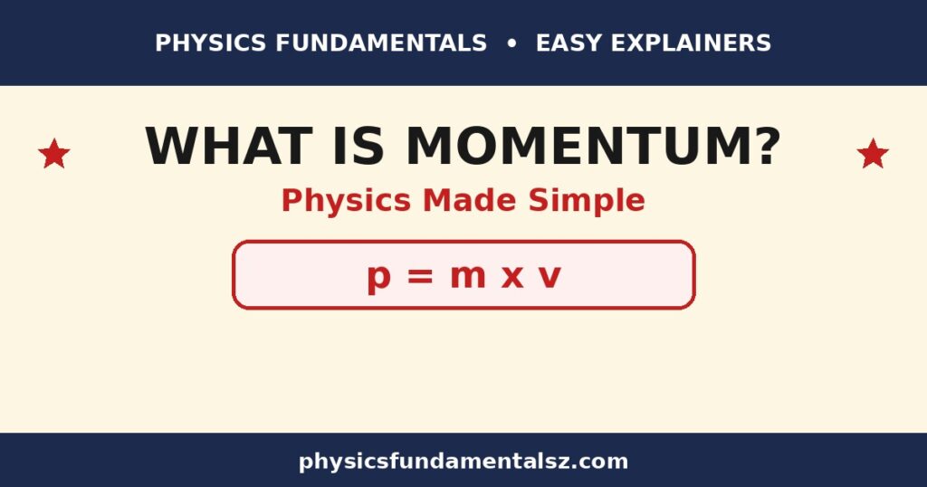 What is momentum in physics definition formula p equals mv explained with diagram
