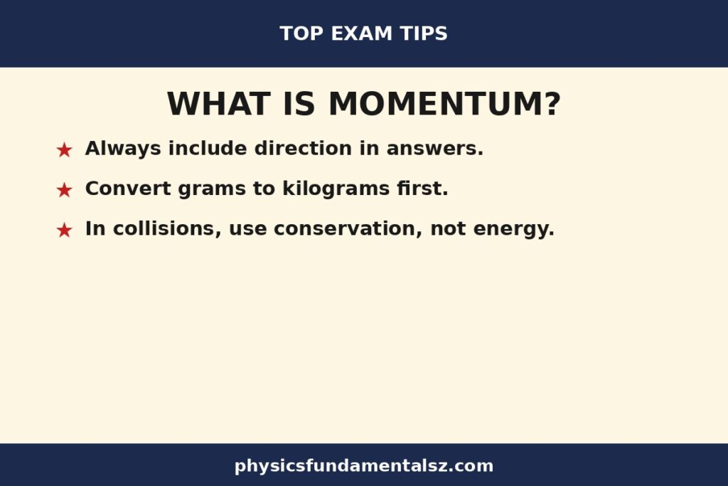 Impulse momentum theorem force times time equals momentum change tip card