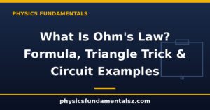 What is Ohm's law in physics — V = IR triangle trick explained with circuit diagram