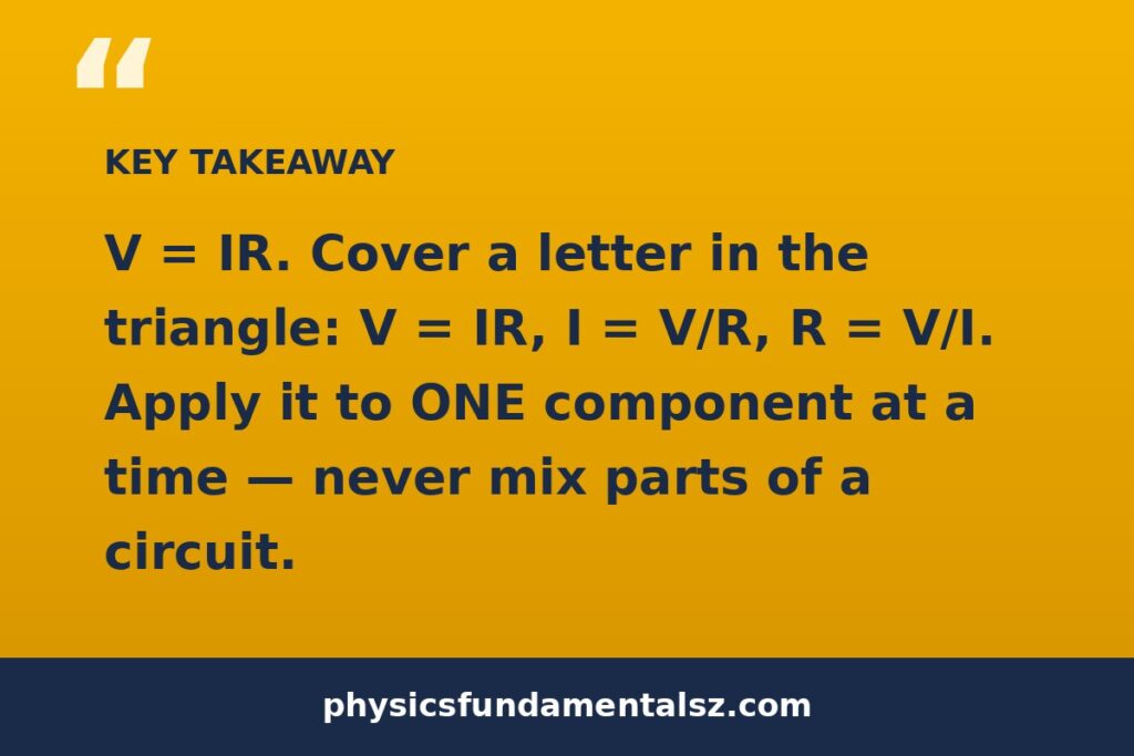 Ohm's law tip — common Ohm's law mistakes to avoid, V = IR, series and parallel circuits